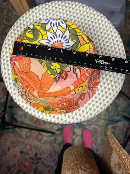 Banks Journal Orange Floral Patchwork Bucket Hat - Summer Festival Style - Picture 8 of 10